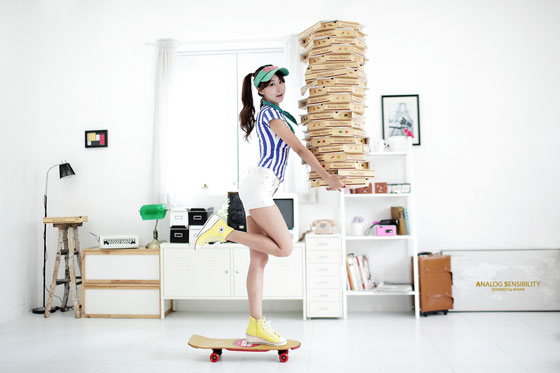 Korean pizza girl Park Hyun Sun